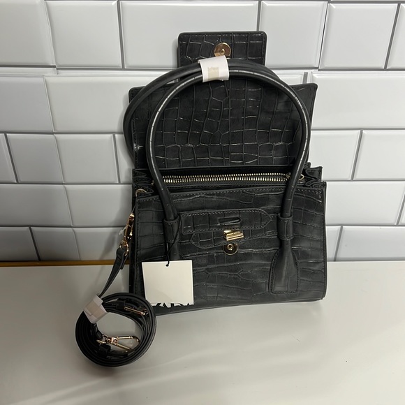 Zara mock croc double strap city bag - Picture 10 of 15